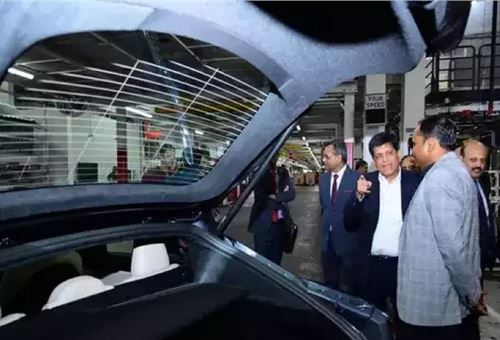 Piyush Goyal visits Tesla's California factory: ANI 