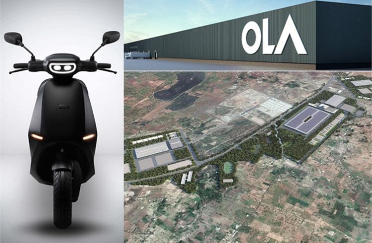 Ola's electric scooter will roll out of a brand-new 2-million-units-per-annum manufacturing plant being set up in Tamil Nadu.