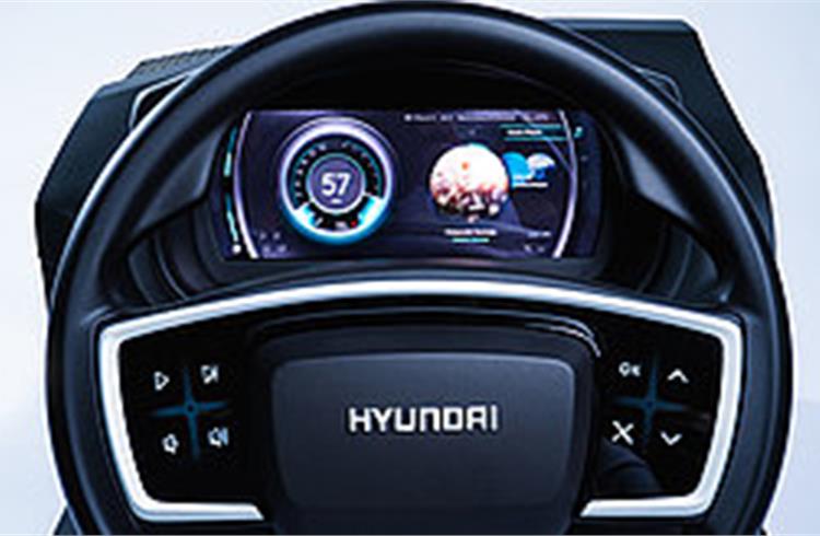 The USP of the touch-steering wheel is that it enables the driver to control all vehicle functions from radio volume to seat heating without letting go of the steering wheel.
