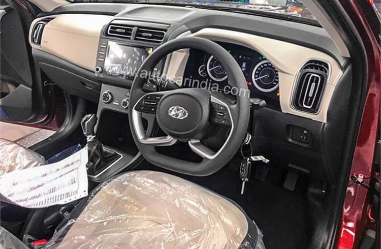 The new Creta’s dashboard and AC vent layout are unique – it features a 10.25-inch infotainment screen that is landscape-orientated.