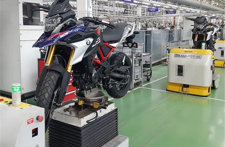 On October 1, 2020, the new BMW 310 GS rolled out in Hosur from the assembly line at TVS Motor Co, BMW Motorrad cooperation partner.