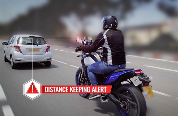 Wide-angle cameras and LED alerts with Ride Vision technology mean riders can stop accidents before they happen.