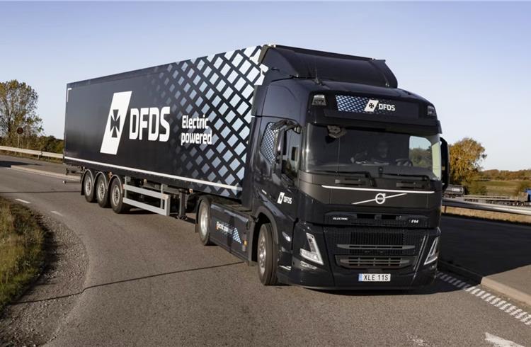 An FM Electric truck operated by DFDS. Image: Volvo Trucks 