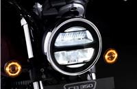 LED headlamps continue the retro-modern design theme adopted by the company on the Hness CB 350.