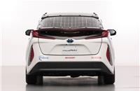 The demo car is equipped with a solar battery panel that utilises several solar battery cells with a conversion efficiency of 34 percent-plus. 