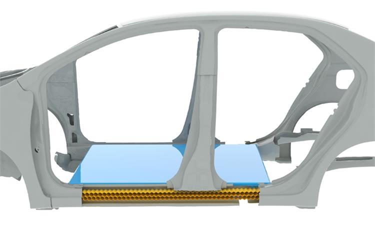 SABIC is targeting use of Xenoy HTX use as a lightweight metal replacement solution in new safety applications, such as side rockers designed to protect battery modules mounted to the floor of EVs.