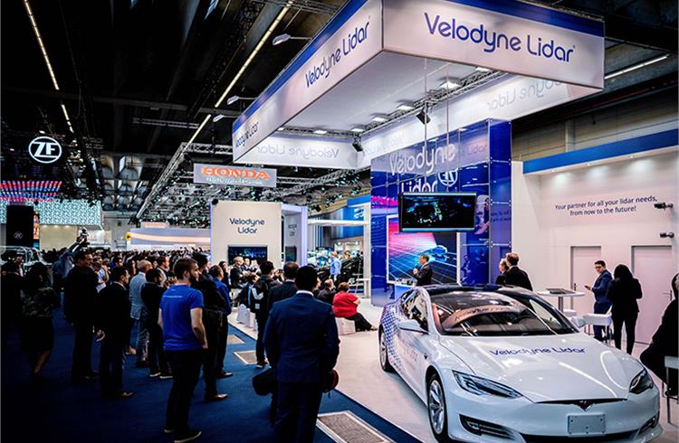 Velodyne Lidar stall at IAA 2019 with the concept car