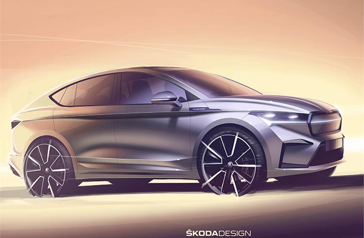 Skoda releases official sketches of Enyaq Coupe iV