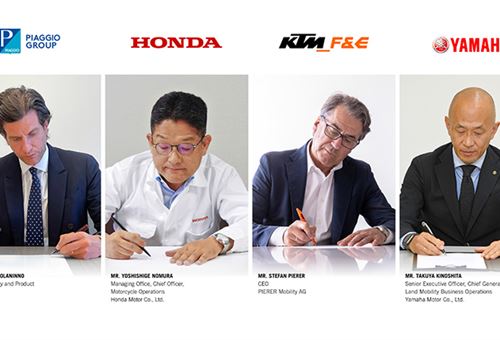 Piaggio, Honda, KTM and Yamaha to jointly work on swappable battery systems