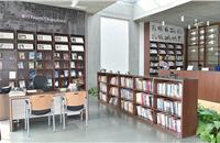 The Utsah library has over 4,000 books that employees can self-check in and out.