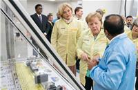 
Chancellor Dr Angela Merkel, together with a German delegation, visited Continental’s Manesar facility, near Gurugaon, on Saturday, November 2 at the end of her India visit. 
