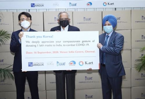 South Korea donates 100,000 masks to TVS Motor to battle Covid-19 in India