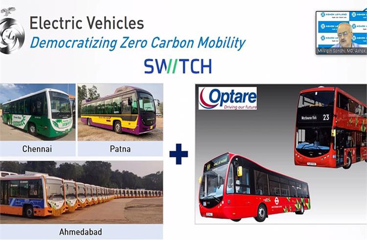 Switch Mobility to take forward Ashok Leyland’s e-mobility plans