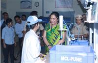 Sarika Minda, chairperson, Spark Minda Foundation, interacting with female jail inmates.