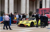 Aston Martin's display outside the LSE