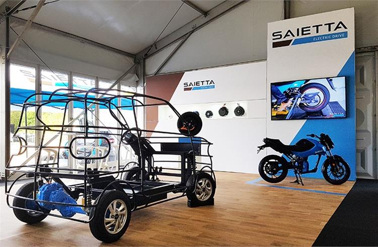 Saietta had showcased its range of integrated solutions for two-, three- and four-wheel applications at the Cenex-LCV, in Millbrook, UK last September.