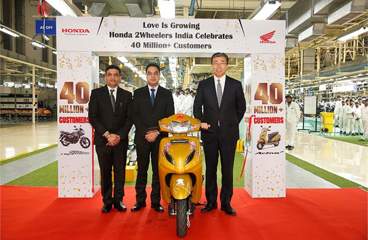 Honda 2Wheelers crosses 40 million sales milestone in 18 years