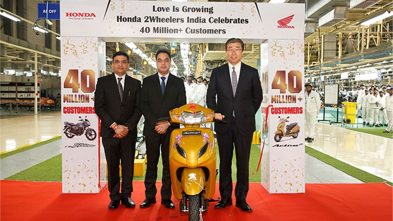 Honda 2Wheelers crosses 40 million sales milestone in 18 years