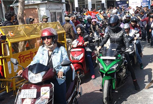 JK Tyre BLAZE RYDR flags off ‘All Women Bike Rally’ on International Women’s Day