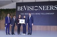 L-R: Santosh Iyer, MD and CEO, Mercedes-Benz India; Manu Saale, MD and CEO, MBRDI ; Renata Jungo Brüngger, Member of the Board of Management of Mercedes-Benz Group for Integrity and Legal Affairs, Katherin Kirschenmann; founder, DO School, and Ola Kallenius, Chairman, Mercedes-Benz Group.