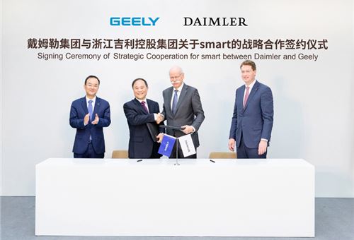 Daimler and Geely in 50:50 JV to develop Smart as EV maker