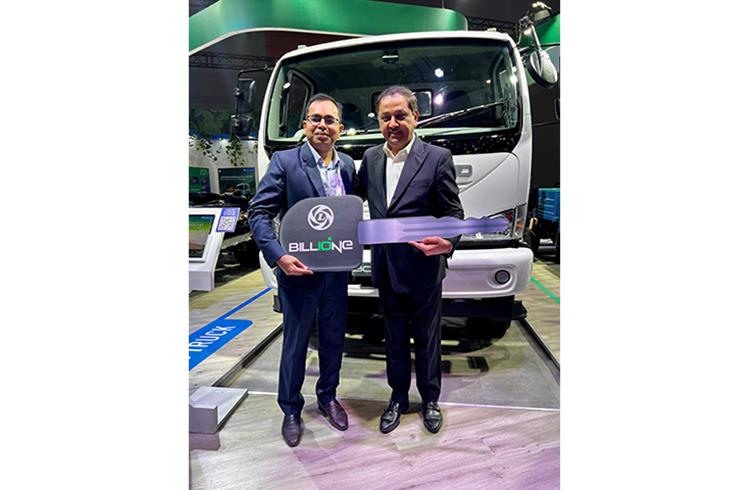 Ashok Leyland delivers first 14T Boss Electric Truck to BillionE at Bharat Mobility Global Expo 2024