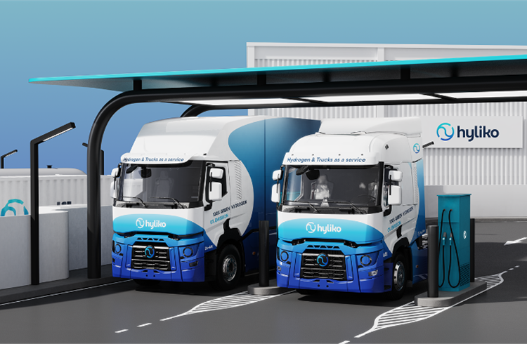 Hyliko’s two fuel cell trucks, a 44-tonne tractor and a 26-tonne straight truck, will be equipped with two Toyota fuel cell modules.