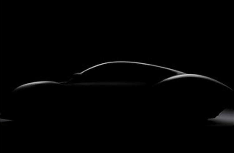 The car's outline is reminiscent of earlier models associated with the Hispano Suiza name