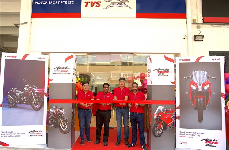 TVS Motor expands ASEAN retail footprint with new showroom in Singapore