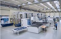 Trumpf's Smart Factory sees different machine types interconnected in a network.