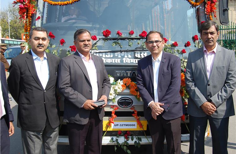 Rohit Shrivastava, VP and head- Buses, Tata Motors; Manoj Kr Singh, IAS, Principal Secretary, Urban Development and Sanjay Bhatia, head, government bus.