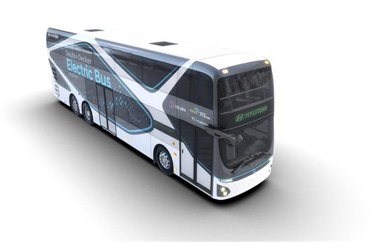 Hyundai reveals electric double-decker bus at Korean tech fair