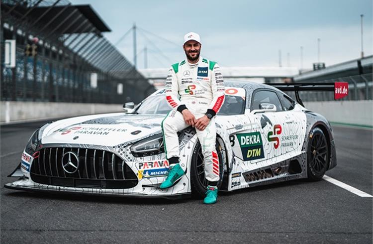 Gary Paffett with his Mercedes-AMG fitted with Space Drive.