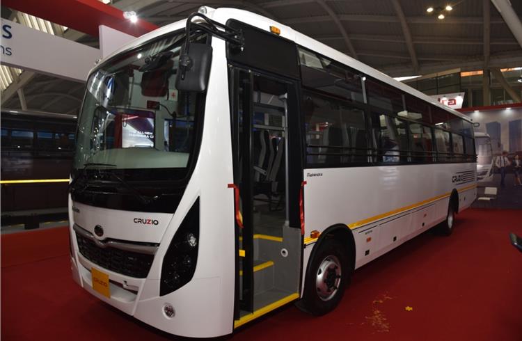 Mahindra unveils BS-VI ready Cruzio ICV bus
