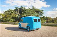 The 1940s styled electric van has a 200-mile range, 1000 kg payload and a 2.5-tonne gross weight.