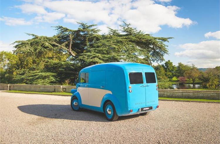 The 1940s styled electric van has a 200-mile range, 1000 kg payload and a 2.5-tonne gross weight.