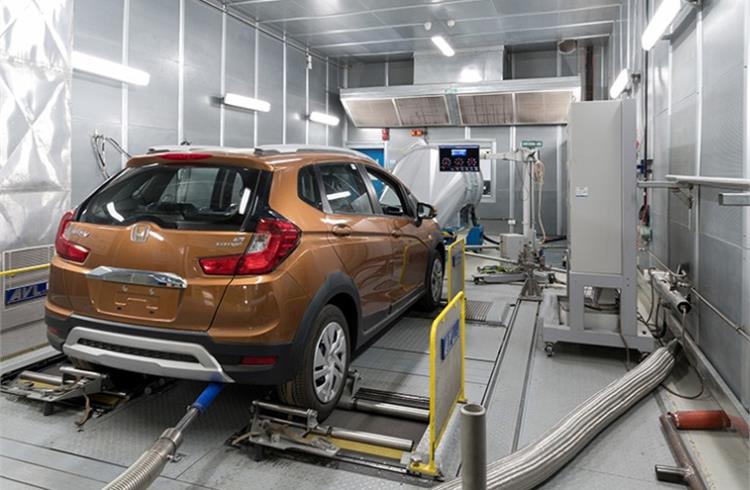 A vehicle test bed inside the powertrain laboratory enables comprehensive engine performance testing and helps validate components and vehicles as per specifications.