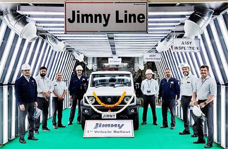 The Jimny manufactured at Maruti Suzuki’s Gurugram plant shares the same specification as the export models produced at Suzuki Motor Corporation’s Kosai plant in Japan.