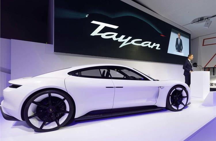 Porsche will launch its first electric sports car, the Taycan, next year.