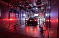 The facility’s test chambers can accommodate both two- and four-wheel-drive vehicles tested at speeds up to 155mph / 248kph.