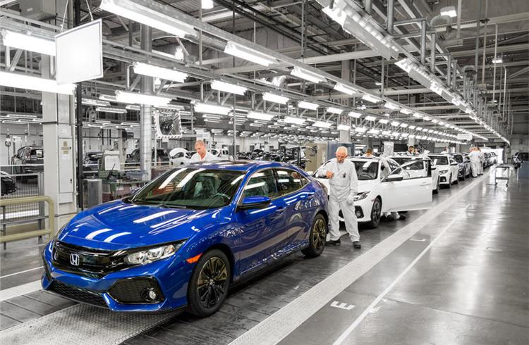 Honda's Swindon plant produces 150,000 cars per year