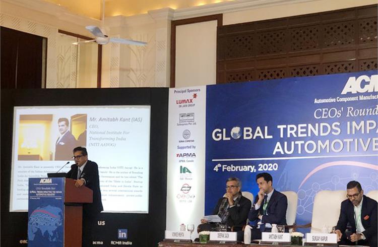 Amitabh Kant: “We will help industry with charging stations, batteries et al. The government is willing to partner ACMA and handhold it to penetrate global markets as we have done with ICE vehicles.”
