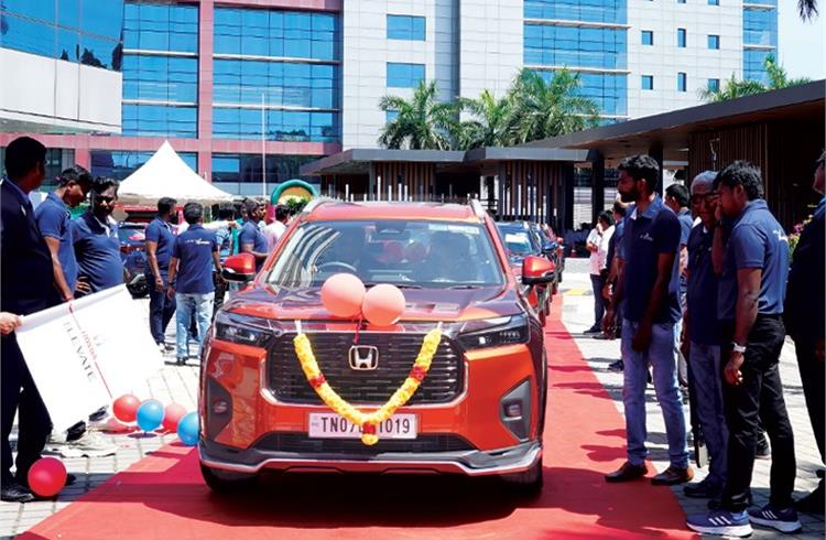 Honda Cars India celebrates mega delivery event for Honda Elevate in Chennai