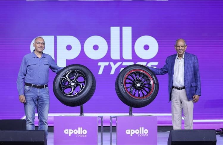 L-R: Satish Sharma, President, Asia Pacific, Middle East & Africa (APMEA), Apollo Tyres with P K Mohamed, Chief Advisor, R&D, Apollo Tyres.