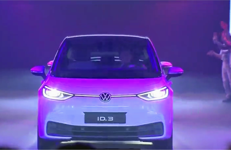 The ID.3 is based on VW’s all-electric MEB platform. The base version is priced under 30,000 euros (Rs 23.53 lakh) in Germany. It will be launched in markets across Europe in mid-2020.