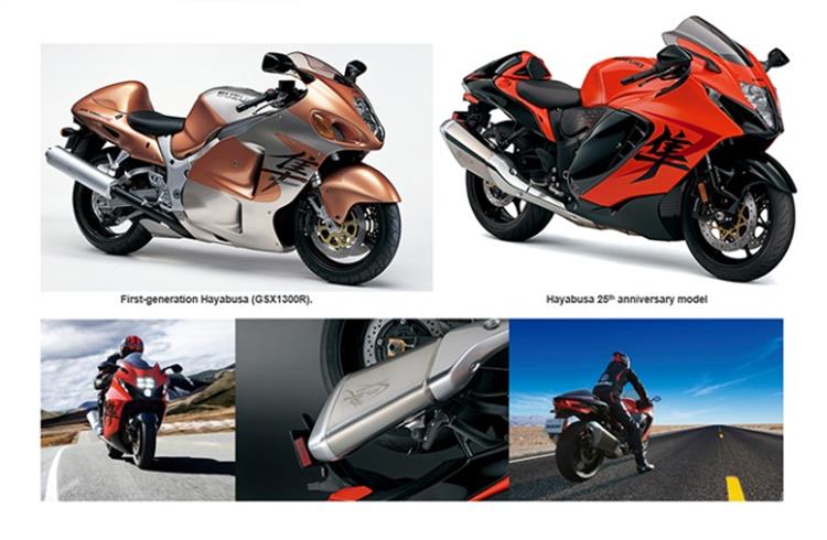 First-gen Hayabusa was revealed at Intermot in 1998; sales started in Europe and North America in 1999.