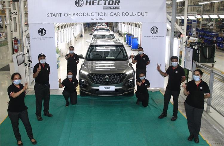 MG Motor India begins rolling out Hector Plus from Halol plant
