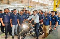 B Govindarajan, CEO, Royal Enfield at the CKD facility in Brazil, which has an annual capacity of 15,000 units per annum.