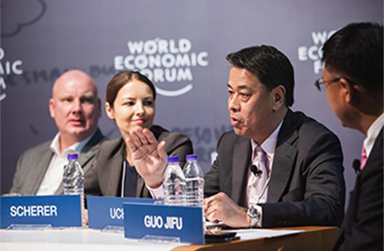 Senior Vice President Makoto Uchida, chair of Nissan’s Management Commitment for China, spoke at the World Economic Forum’s Annual Meeting of the New Champions in Dalian, China