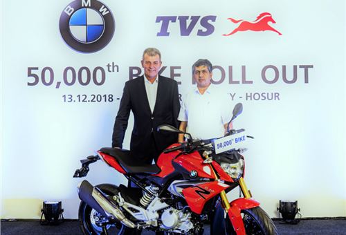 TVS Motor rolls out 50,000 BMW G 310 from Hosur plant